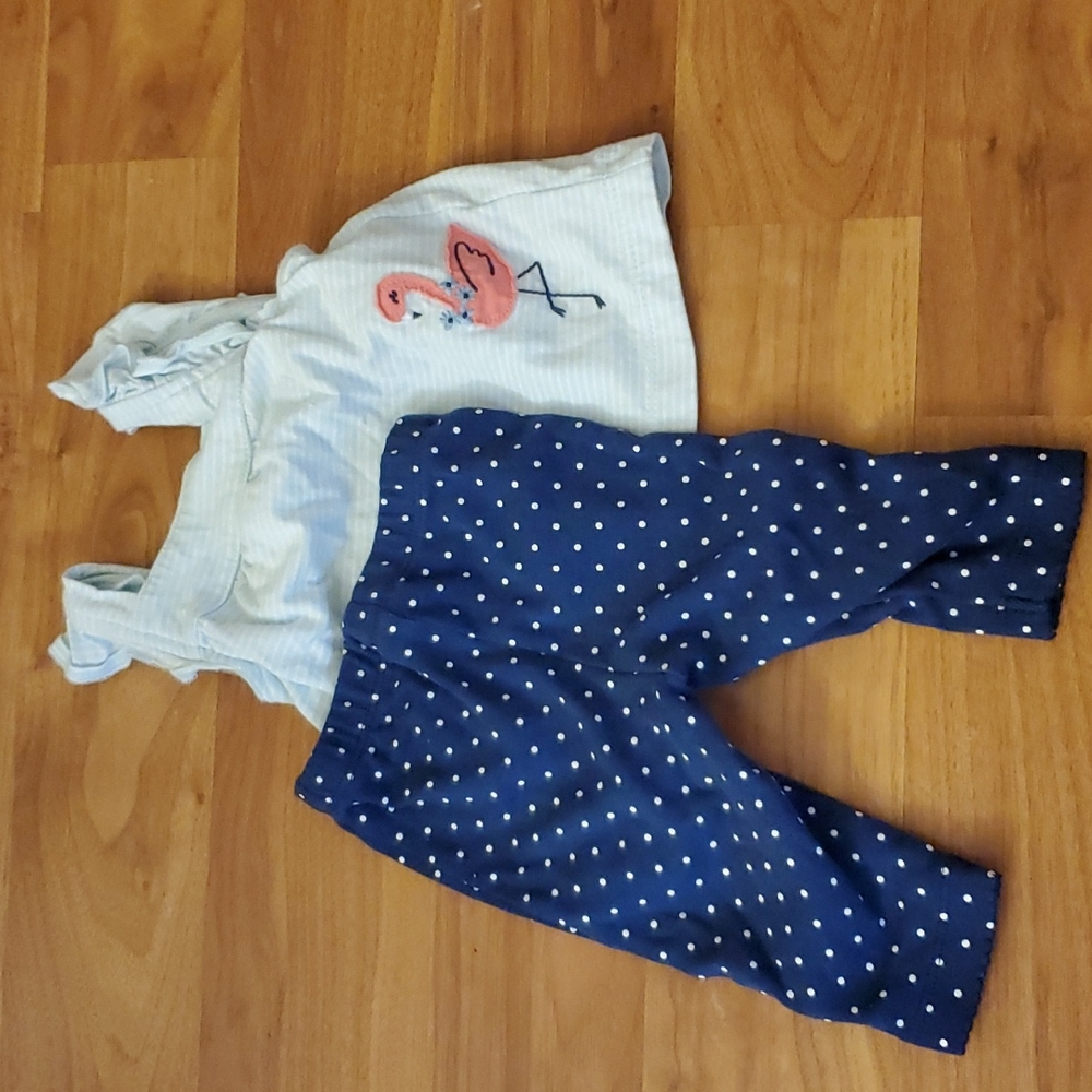 Baby Blue Shirt with Matching Polka Dot Pants
